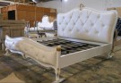 Creamy Racoco Bedroom Set Upholstered High