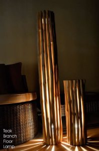 Teal Branch Floor Lamp
