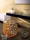 Teak Lamination Stool Lamp