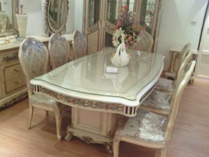 Flower Carved Dining Set