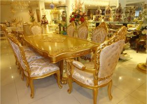 Demetre Dining Set Gold