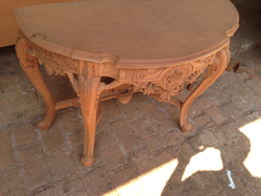 Unfinished Classic Furniture Chippendale Dining Table Indonesia 