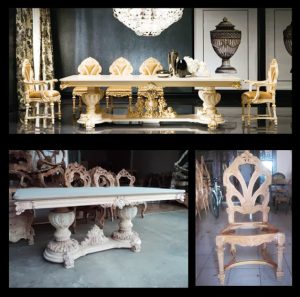 Unfinished Classic Vidia Dining Set