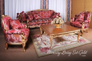 Mercury Sofa Set Gold