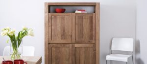 Resort minimalis teak double wardrobe kode LPS-009
