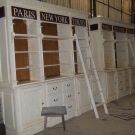 Vintage Ladder French Cabinet White