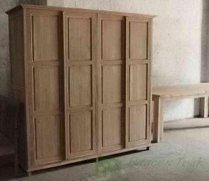 Lemari Pakaian Jati minimalis Pintu 4 LPJ-004