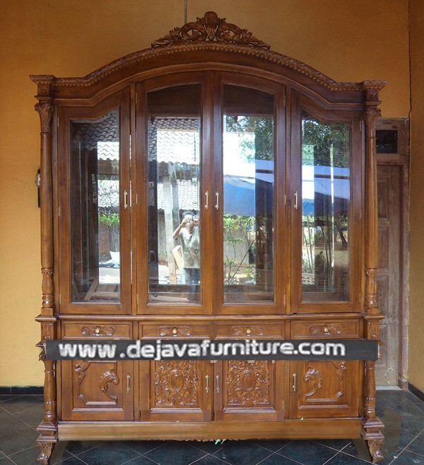Lemari Pajangan Tiang 4 Pintu
