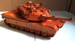 M-1 A2 Abrahams teak miniature
