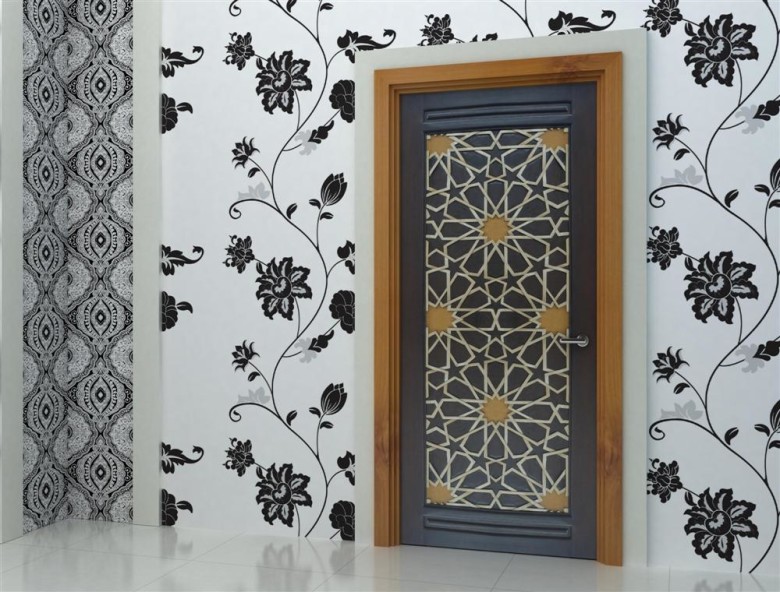 Pintu Jati teak door STARLINE BLACK GOLD