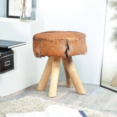 Stools Kulit Kambing