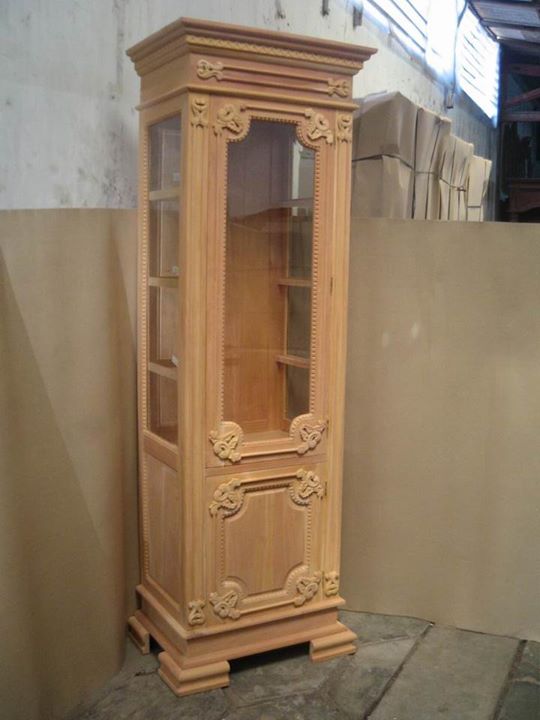 Unfinished Classic Furniture Small English Cabinet Mahogany Indonesia 