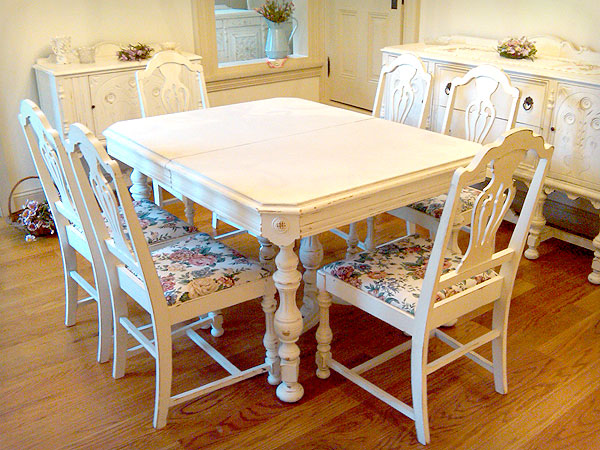 Shabby Dining Set 6 Seater