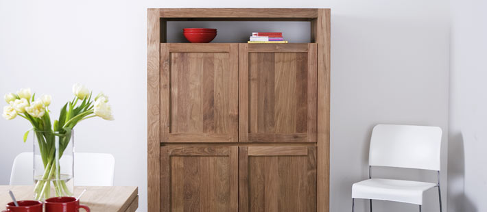 Resort minimalis teak double wardrobe kode LPS-009
