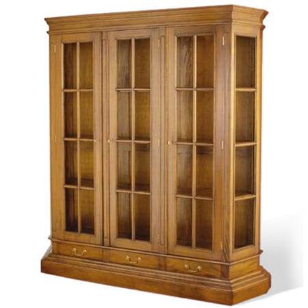 Lemari Pajangan Minimalis Jati 3 Pintu