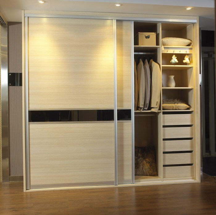 white sliding High Quality Wordrobe 2 Doors Kode LP-031
