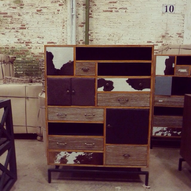 Vintage Cowhide Multi Drawers SVC-08