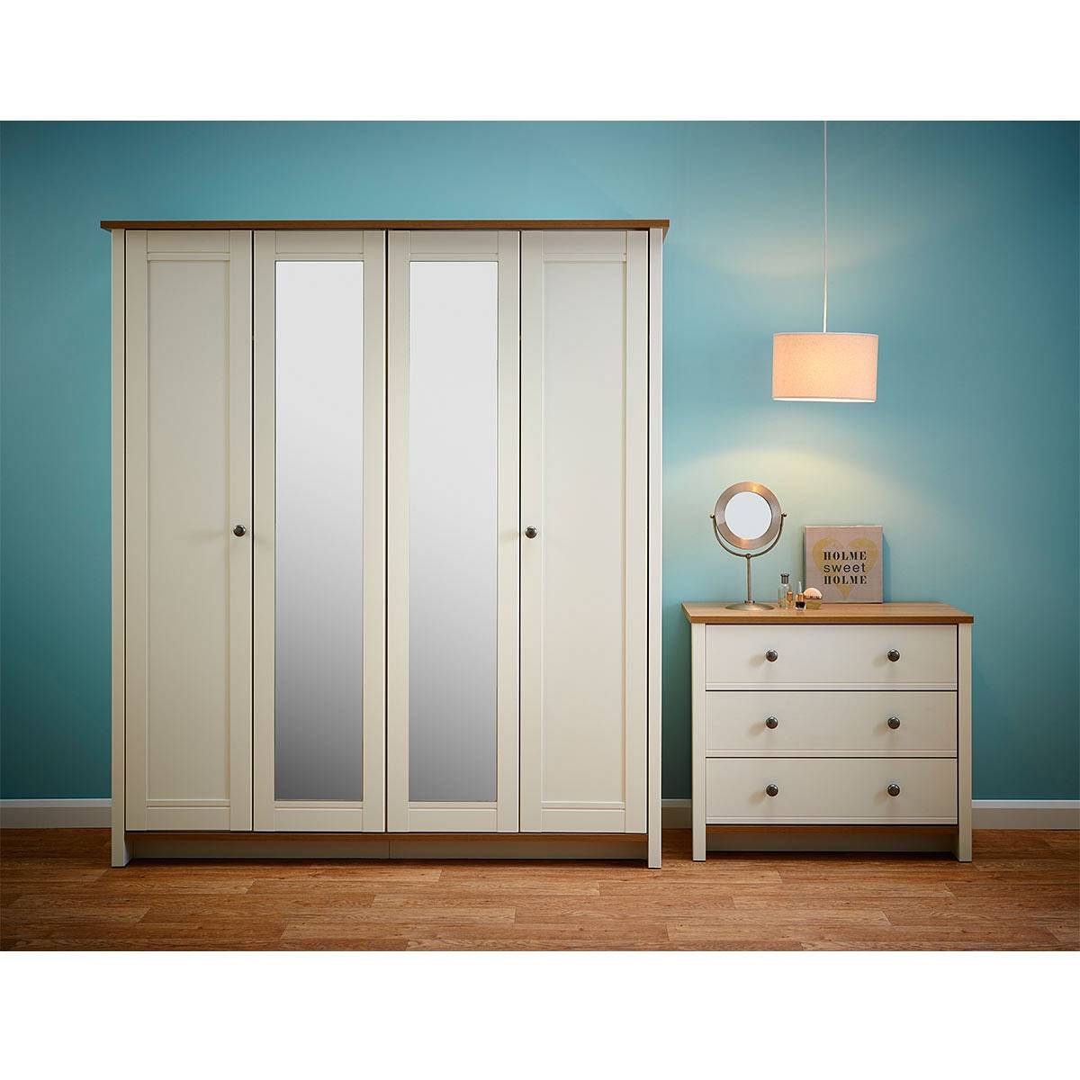 Duco Lemari Pakaian Minimalis 4 Pintu Kode LP-030