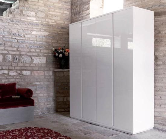 White Gloss  Wardrobe Kode LP-037
