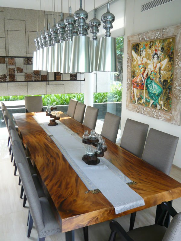 one piece solid wood table